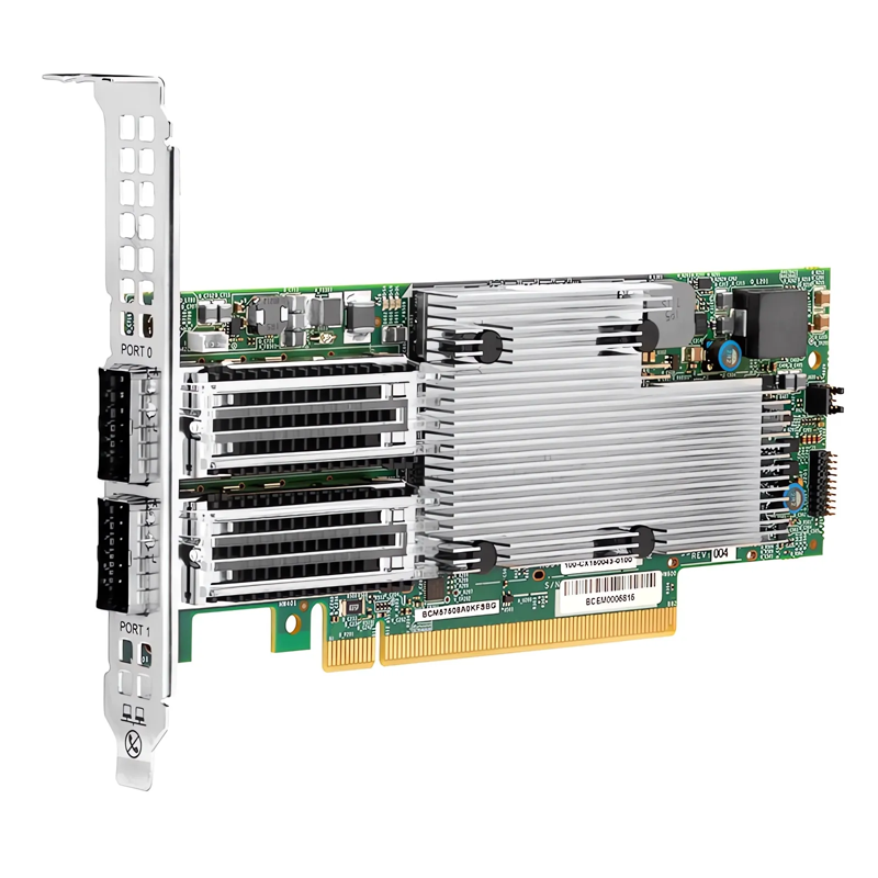 Сетевая карта Broadcom BCM957508-P2100G, 2 порта QSFP56 100 Гбит/с, PCIe 4.0 x16, iSCSI, фото 2