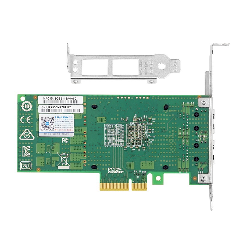 Сетевая карта LR-Link LREC9812BT, 2 порта RJ-45 10 Гбит/с, PCIe 3.0 x4, Intel X550, фото 5