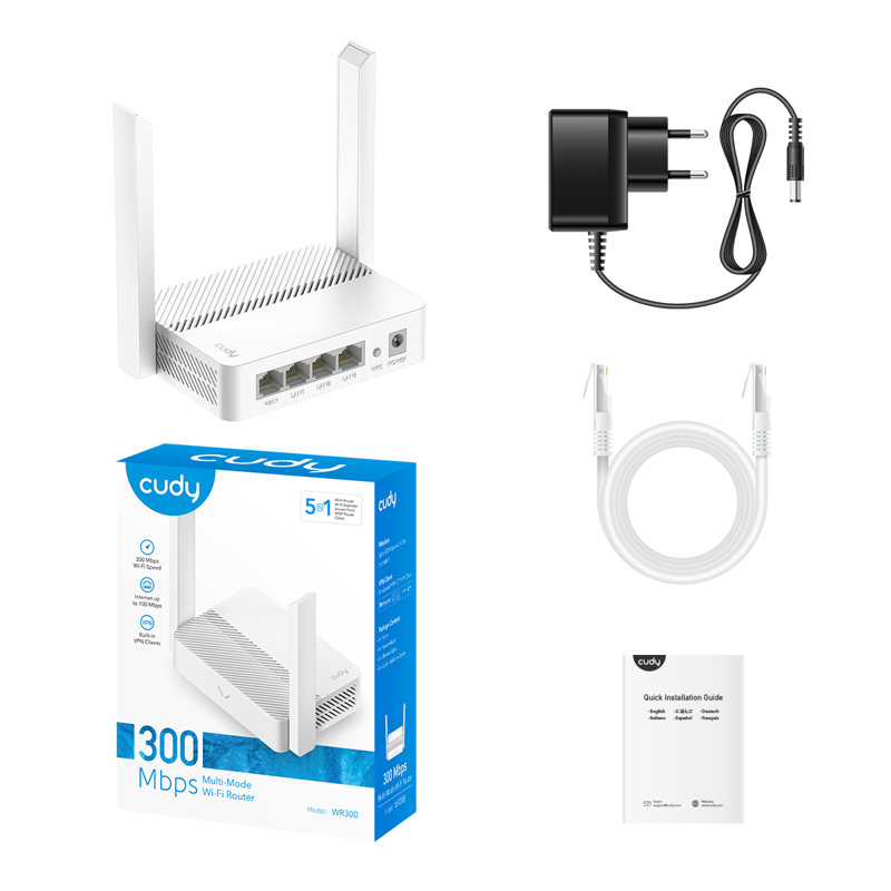 Wi-Fi роутер Cudy N300 Wi-Fi Router, 3 порта LAN, фото 6