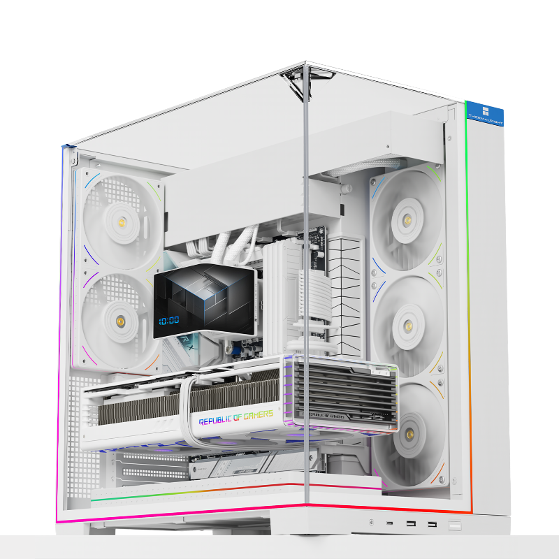 Корпус для ПК Thermalright A70 FAN5-C, Midi Tower, белый, под ATX, mATX, mITX, подсветка ARGB, фото 11