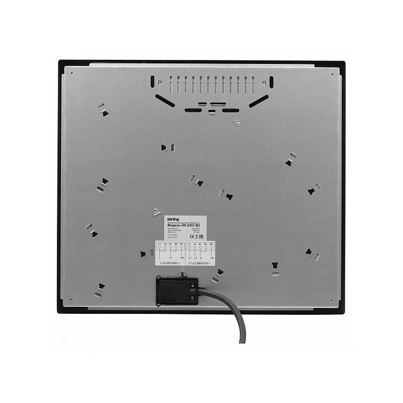 Варочная панель Korting HK 6351 B3, электрическая, 60 см, 3 конфорки, тройная зона, чёрная, фото 5