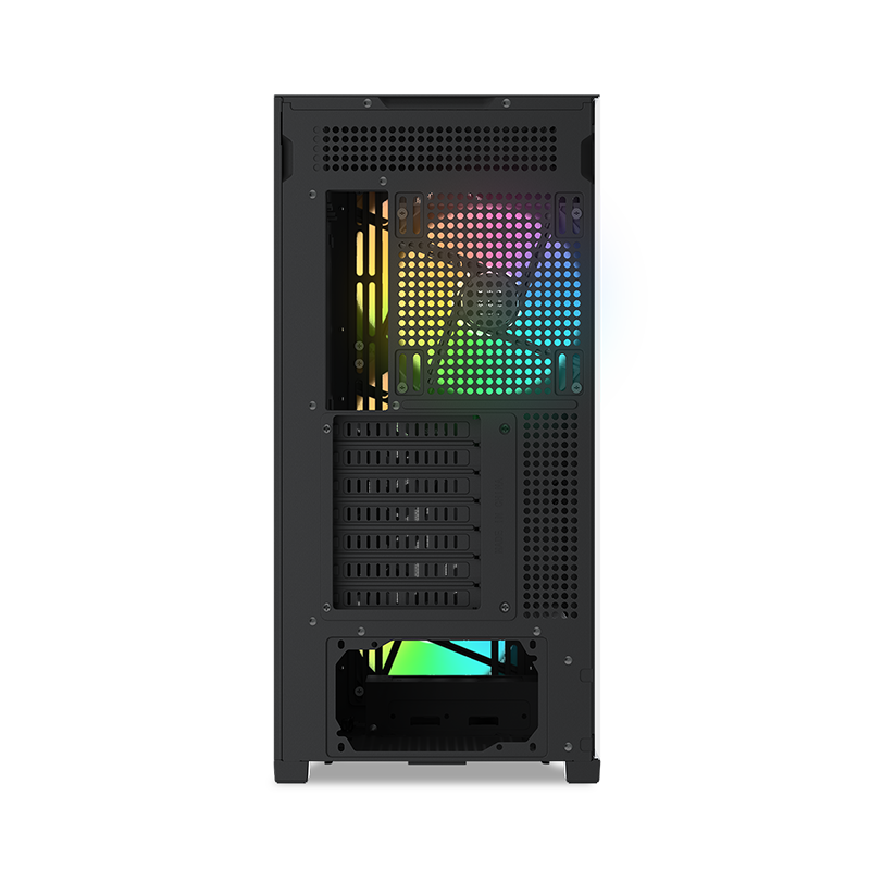 Корпус для ПК Sama Z60, Midi Tower, чёрный, под ATX, mATX, mITX, материал закалённое стекло, сталь, фото 4