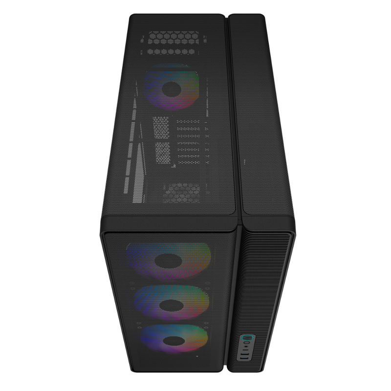Корпус для ПК Sama S50, Midi Tower, чёрный, под ATX, mATX, Mini-ITX, подсветка ARGB, фото 9