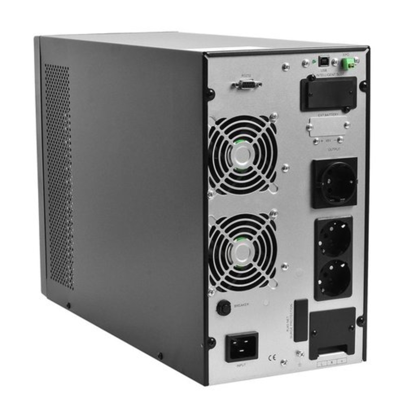 ИБП Powerman Online 2000 plus, 1800 Вт, 3 розетки, Schuko, батарея 4 мин, фото 3