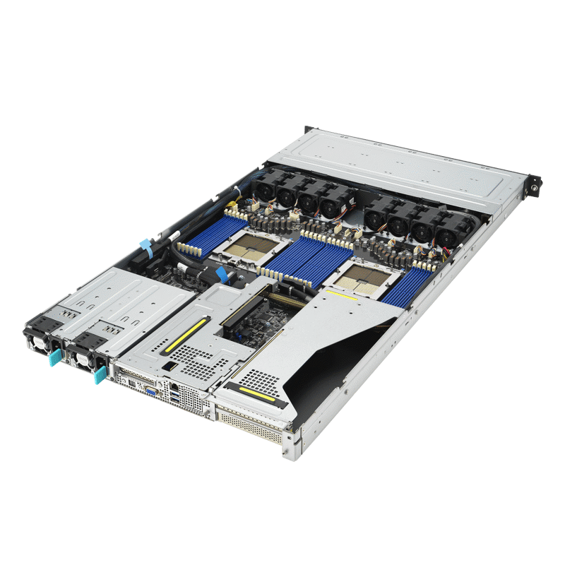 Серверная платформа ASUS RS700A-E12-RS12U, 1U, 2 x LGA6096 400W, 24 x DDR5 4800, 12x 2.5" hsb NVMe, 1 x dual-slot GPU, 2 x M.2 2280 (ASUS 90SF02D1-M006Z0), фото 4