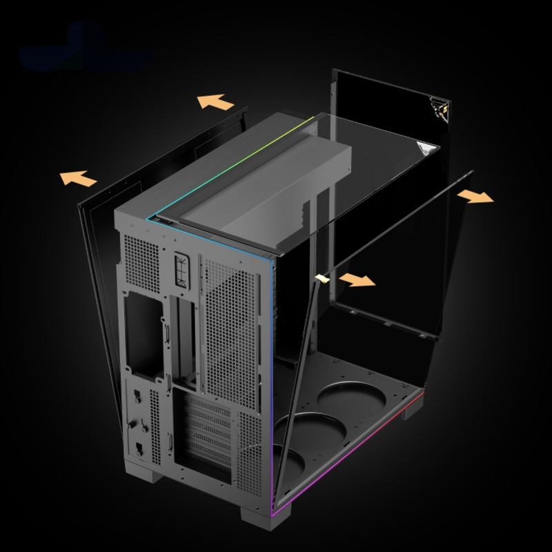 Корпус для ПК Thermalright A70 Vision, Midi Tower, чёрный, под ATX, mATX, mITX, подсветка ARGB, фото 5