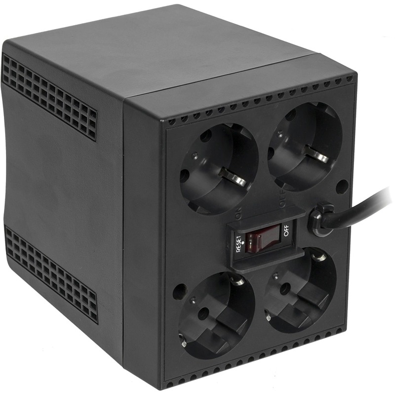 Стабилизатор напряжения Powercom TCA-1200 BL ступенчатый, 1200 ВА / 600 Вт, 4 розетки Schuko, чёрный, фото 6
