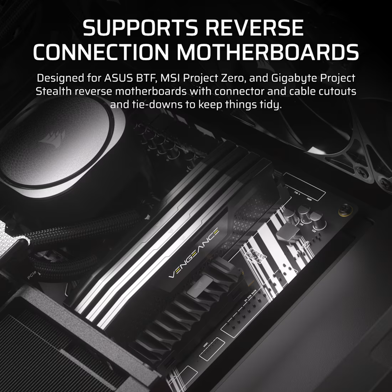 Корпус для ПК Corsair Frame 4000D RS ARGB, Midi Tower, чёрный, под ATX, E-ATX, mATX, Mini-ITX, фото 8