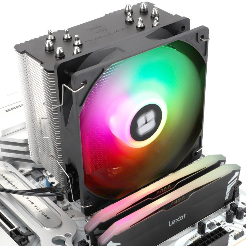 Кулер для процессора Thermalright Burst Assasin 120 SE ARGB, до 200 Вт, вентилятор 120 мм, шум 25.6 дБА, фото 10