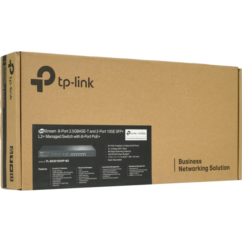 Коммутатор TP-Link Omada SG3210XHP-M2 управляемый L2+, 8 портов 2,5 Гбит/с PoE+, 2 SFP+, фото 7