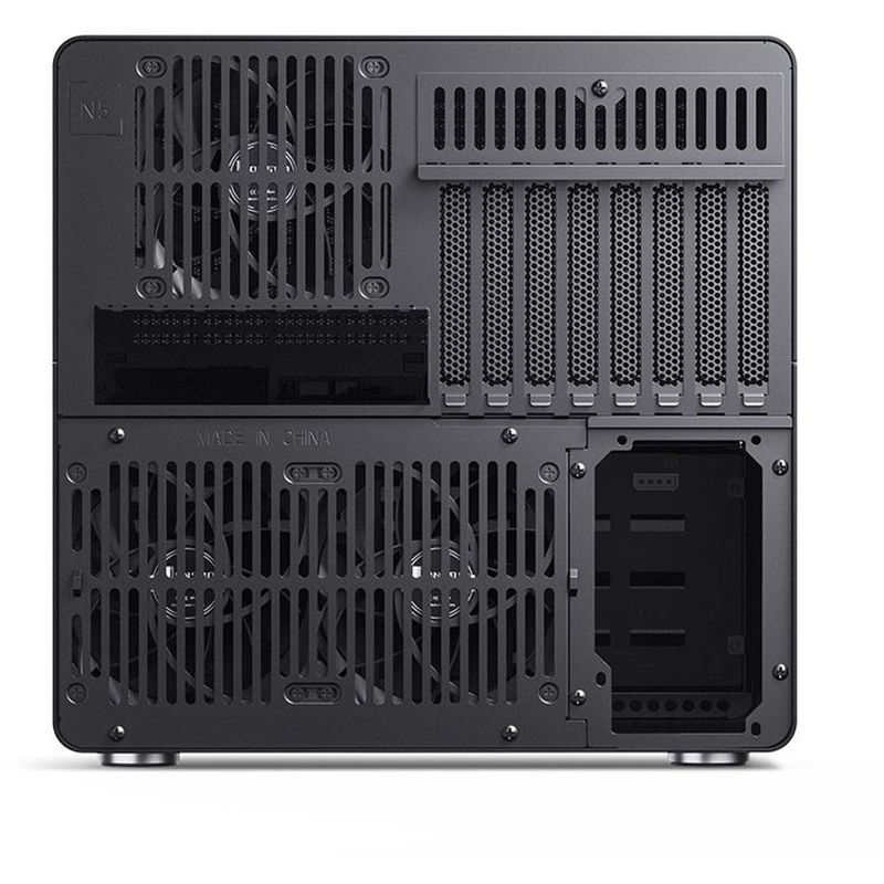Корпус для ПК Jonsbo N5, Mini Tower, чёрный, под ATX, E-ATX, mATX, Mini-ITX, материал алюминий, дерево, сталь, фото 25