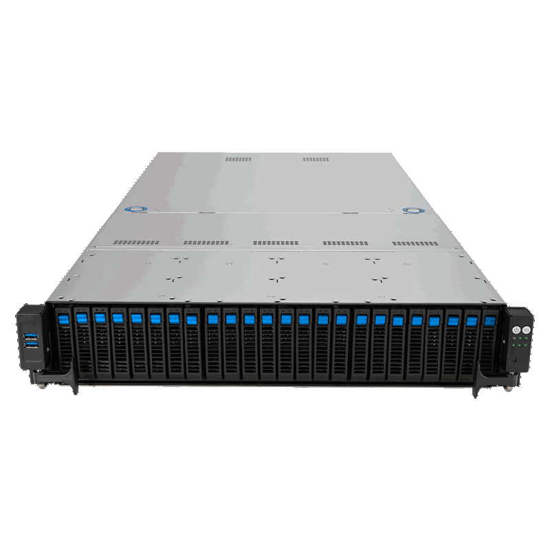 Серверная платформа ASUS RS521A-E12-RS24U, 2U, 1 x SP5 LGA 6096 360W, 24 x DDR5 6400/4800*, 24x 2.5'' NVMe hsb + 2x 2.5'' SATA (ASUS 90SF03X1-M000E0), фото 2