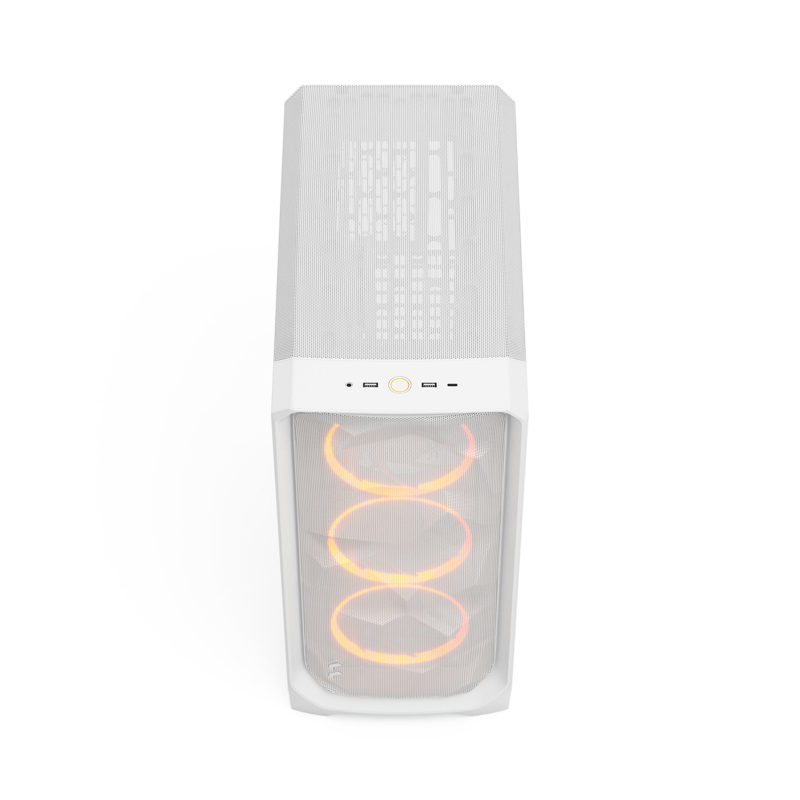 Корпус для ПК Fractal Design Meshify 3 RGB TG Clear Tint, Midi Tower, белый, подсветка ARGB, фото 6