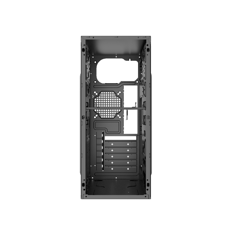 Корпус без блока Case Forza ATX, 1xUSB2.0+1xUSB3.0, Black, w/o FAN, w/o PSU, фото 4