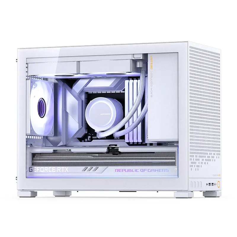 Корпус для ПК Jonsbo D32 PRO, Mini Tower, белый, под mATX, Mini-ITX, материал пластик, сталь, стекло, фото 8