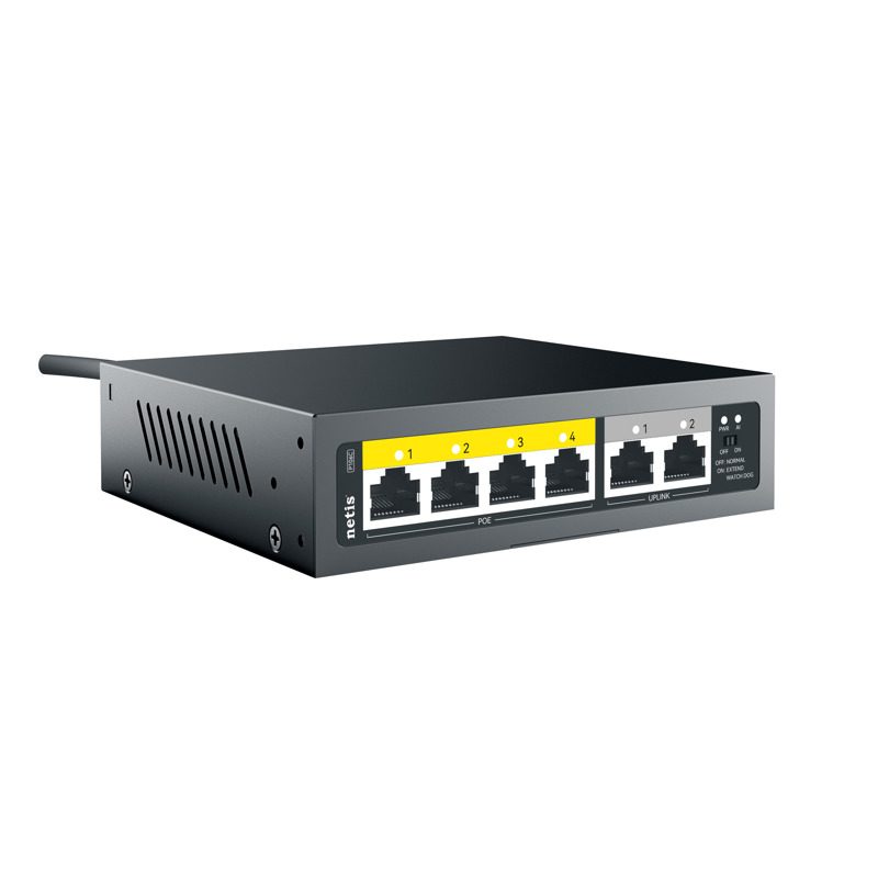 PoE-коммутатор Netis P106C неуправляемый, 6 портов 100 Мбит/с, 4 порта PoE+, 60 Вт, фото 2