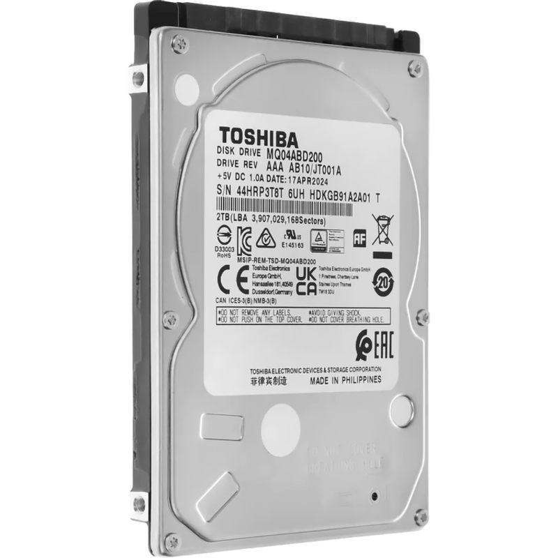 Жёсткий диск восстановленный Toshiba 2 ТБ 2,5″, 5400 об/мин, кэш 128 МБ, для ПК и ноутбуков, фото 4