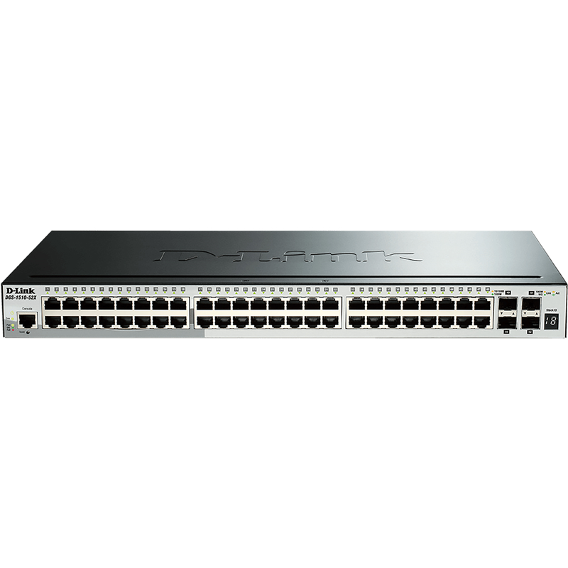 Коммутатор D-Link DGS-1510-52X управляемый L2+, 48 портов 1 Гбит/с, 4 SFP+ 10 Гбит/с, стекируемый, фото 3