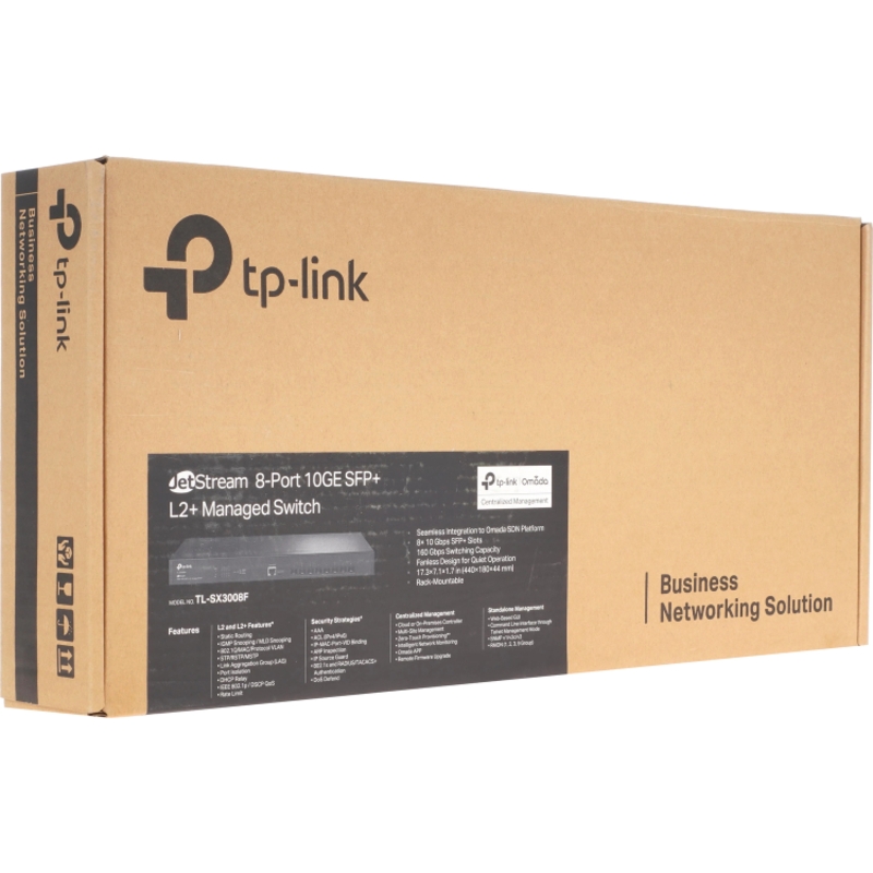 Коммутатор TP-Link SX3008F управляемый, 8 слотов SFP+ 10 Гбит/с, матрица 160 Гбит/с, фото 7