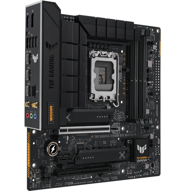 Материнская плата ASUS TUF B760M-BTF WIFI D4, LGA1700, Intel B760, Micro-ATX, DDR4, фото 2
