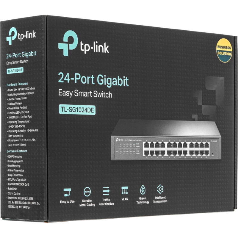 Коммутатор TP-Link TL-SG1024DE смарт, 24 порта 1 Гбит/с, VLAN, QoS, IGMP Snooping, фото 8