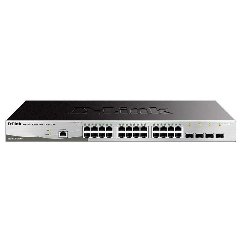 Коммутатор D-Link DGS-1210-28 Metro Ethernet управляемый L2, 24 порта 1 Гбит/с, 4 SFP, фото 2