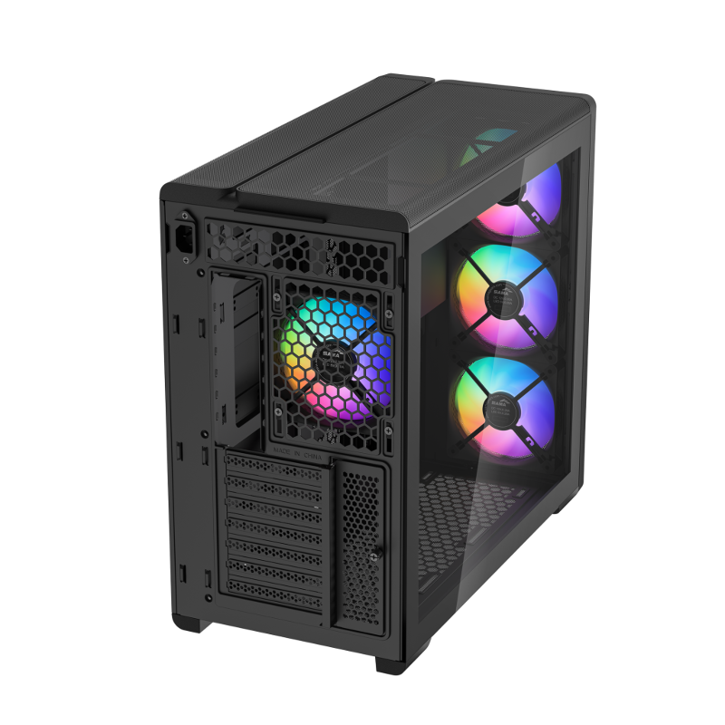 Корпус для ПК Sama S50, Midi Tower, чёрный, под ATX, mATX, Mini-ITX, подсветка ARGB, фото 8