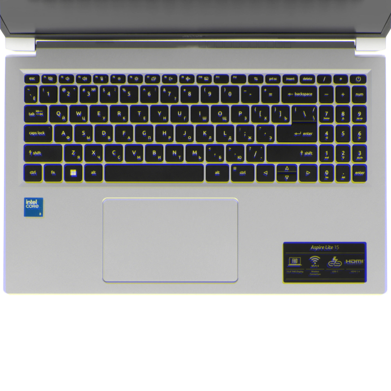 Ноутбук ACER Aspire Lite AL15-36P-37A4 15.6"(1920x1080 (матовый) IPS)/Intel N-series 350(0Ghz)/8192Mb/512PCISSDGb/noDVD/Int:Intel HD/Cam/BT/WiFi/50WHr/war 1y/1.5kg/Silver/NoOS, фото 7