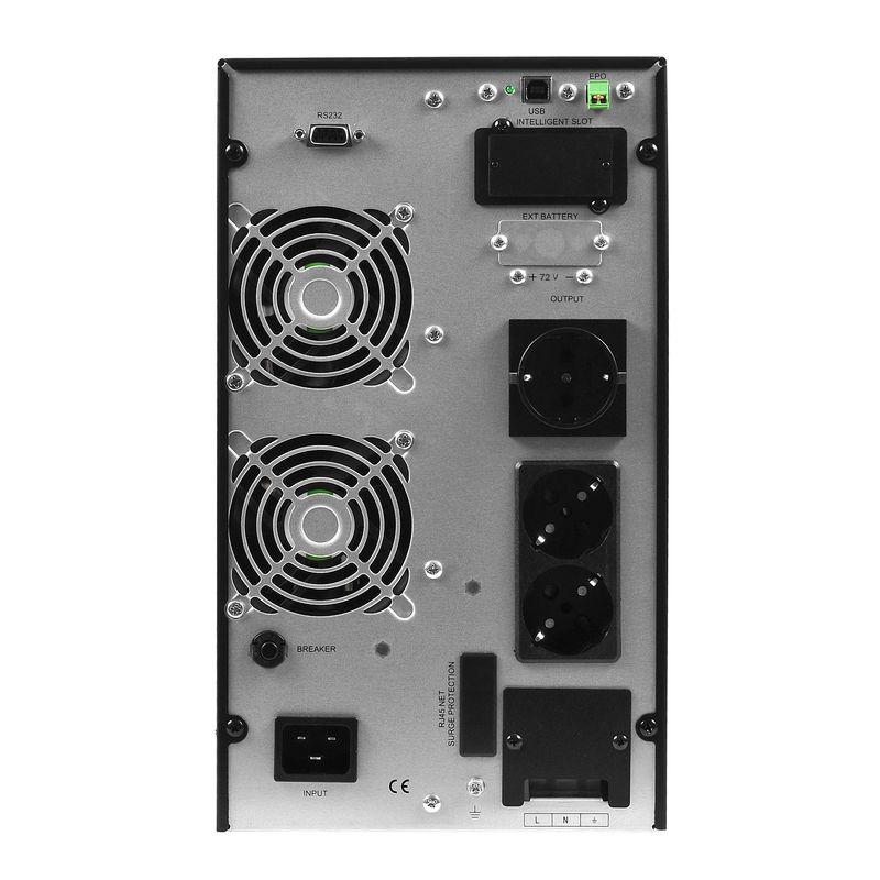 ИБП Powerman Online 3000 plus, 2700 Вт, 3 розетки, Schuko, батарея 4 мин, фото 3