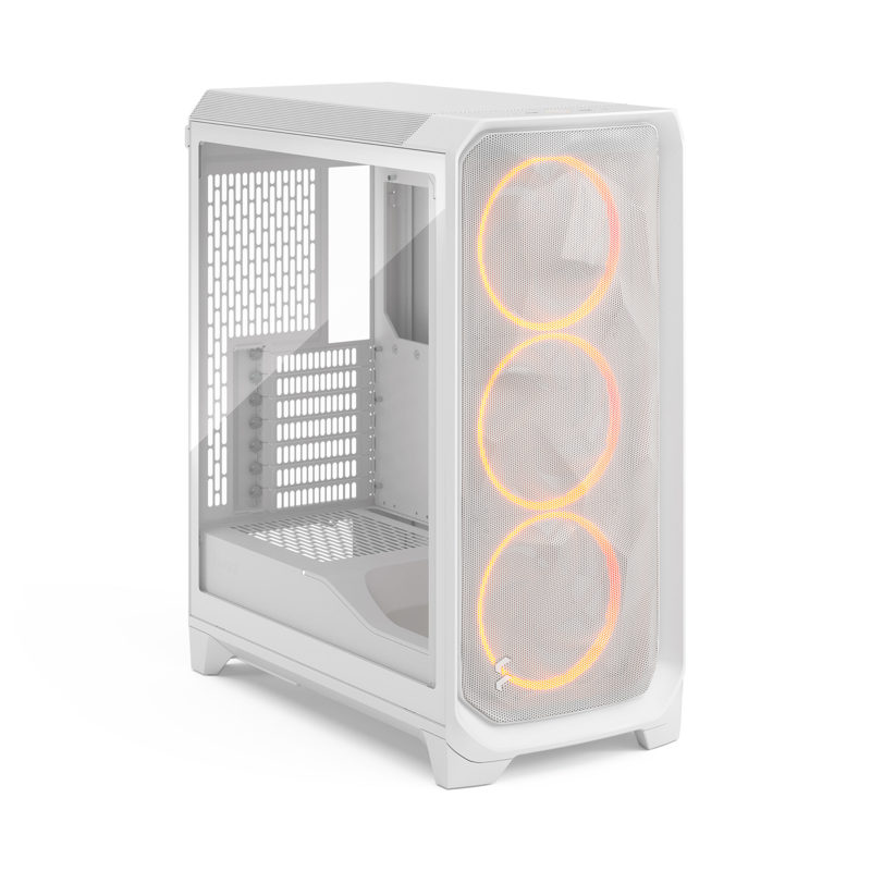 Корпус для ПК Fractal Design Meshify 3 RGB TG Clear Tint, Midi Tower, белый, подсветка ARGB, фото 3