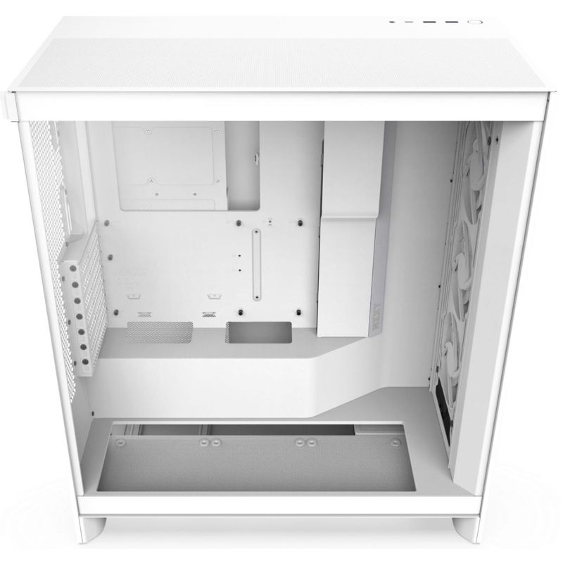 Корпус ПК без блока Case NZXT H7 Flow RGB, Midi-Tower, TG, 3x120mm RGB, 2xUSB-A 3.2 + 1xUSB-C 3.2, E-ATX, ATX, mATX, mITX White, фото 5