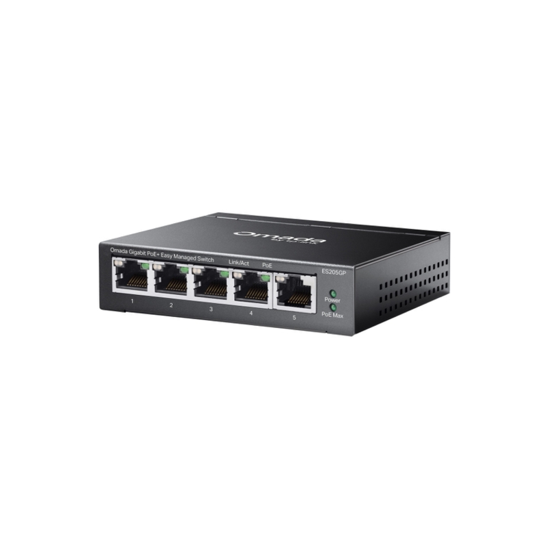 Коммутатор TP-Link Omada ES205GP Easy Managed, 5 портов 1 Гбит/с, из них 4 PoE+, для небольшого офиса, фото 3