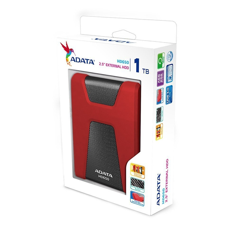Внешний накопитель ADATA AHD650-1TU31-CRD, HDD 1 ТБ, USB 3.2 Gen 1 Type-A, фото 8