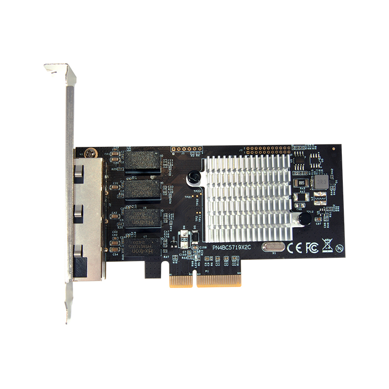 Сетевая карта Sunrich N-1060, 4 порта RJ-45 1 Гбит/с, PCIe x4, Broadcom BCM5719, фото 2
