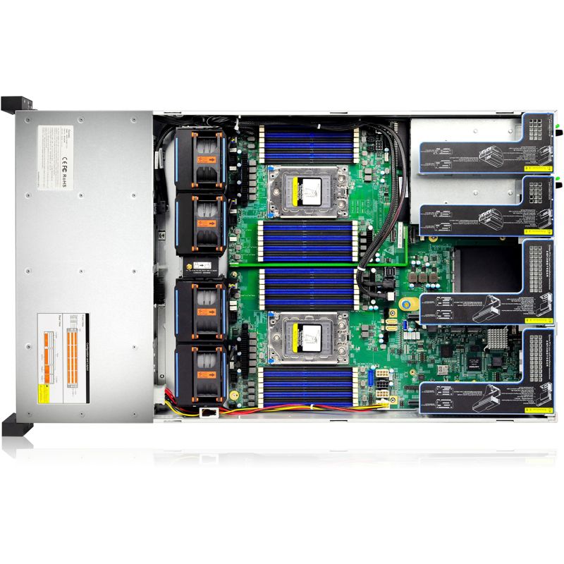 Серверная платформа Gooxi SR201-D25RE 2U 25 bay server with expander bp,based on AMD 7003 2 riser cards of PCIe4.0(X32 to x16x8) 2x rear SAS (Gooxi 0.96.002.1008), фото 3