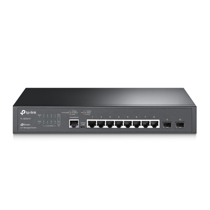 Коммутатор TP-Link JetStream SG3210 управляемый L2+, 8 портов 1 Гбит/с, 2 SFP, фото 2