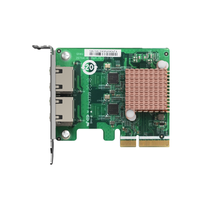 Сетевая карта QNAP QXG-2G2T-I225 2-port 2.5 GbE network expansion card, Controller I225-LM, PCIe Gen2 x2, 3 x Brackets included (QNAP QXG-2G2T-I225), фото 5