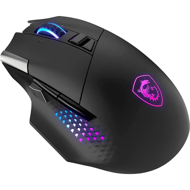 Мышь MSI VERSA PRO W, USB-A, Bluetooth, радиоканал, 26000 dpi, чёрный, подсветка, фото 2