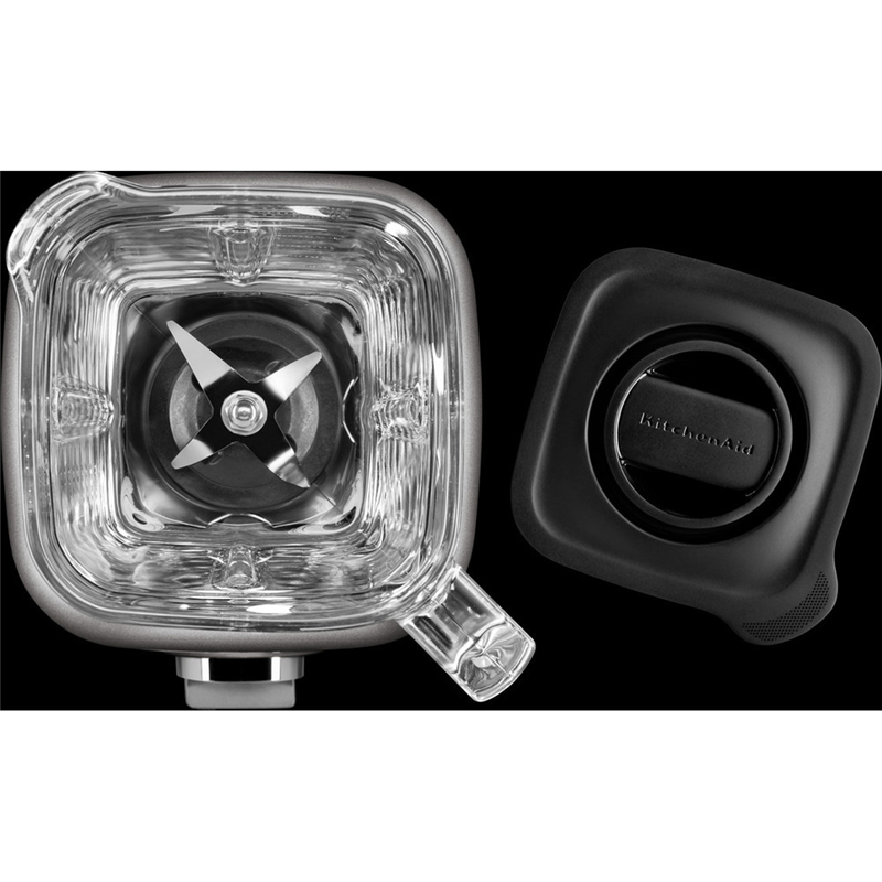 Стационарный блендер KitchenAid Artisan 5KSB4026EMS, стеклянный стакан 1,4 л, серебряный медальон, фото 3