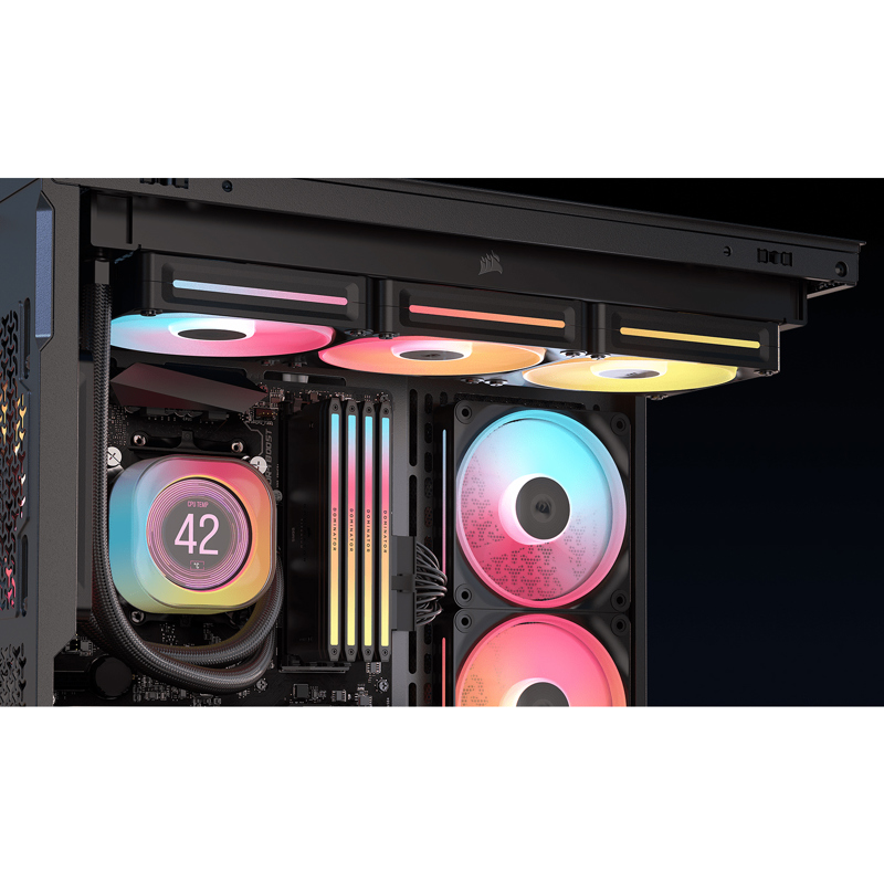 Корпус для ПК Corsair 3500X LX-R RGB iCUE LINK, Midi Tower, чёрный, под ATX, E-ATX, mATX, Mini-ITX, фото 6