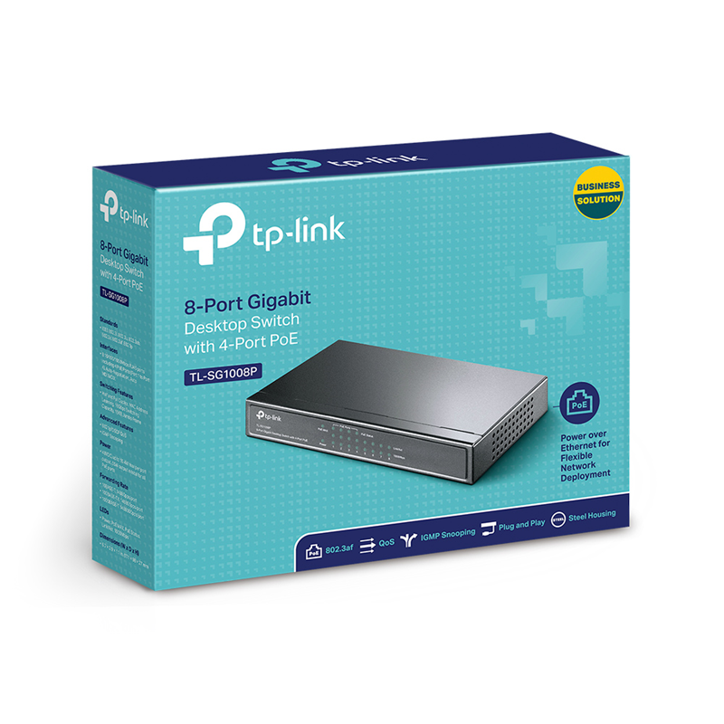 Коммутатор TP-Link TL-SG1008P неуправляемый, 8 портов 1 Гбит/с, 4 порта PoE, 55 Вт, фото 5