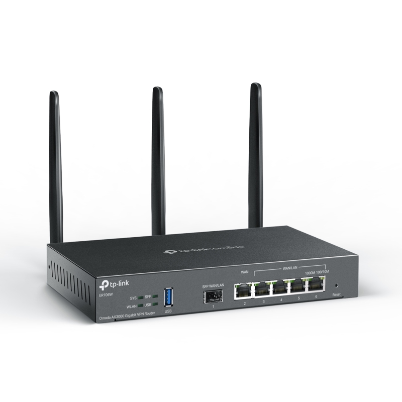 Маршрутизатор TP-Link Omada ER706W VPN с Wi-Fi 6 AX3000, порты 1 Гбит/с, USB 3.0, фото 2