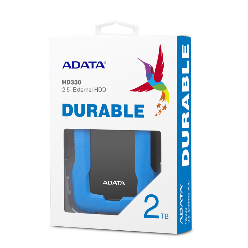 Внешний жёсткий диск 2TB ADATA HD330 (Blue), Silicone, USB 3.2 Gen1, 133x89x16mm, 190g (ADATA AHD330-2TU31-CBL), фото 6