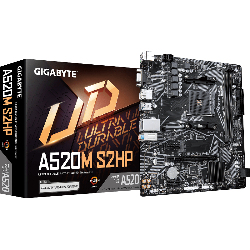 Материнская плата Gigabyte A520M S2HP, AM4, AMD A520, Micro-ATX, DDR4, фото 8