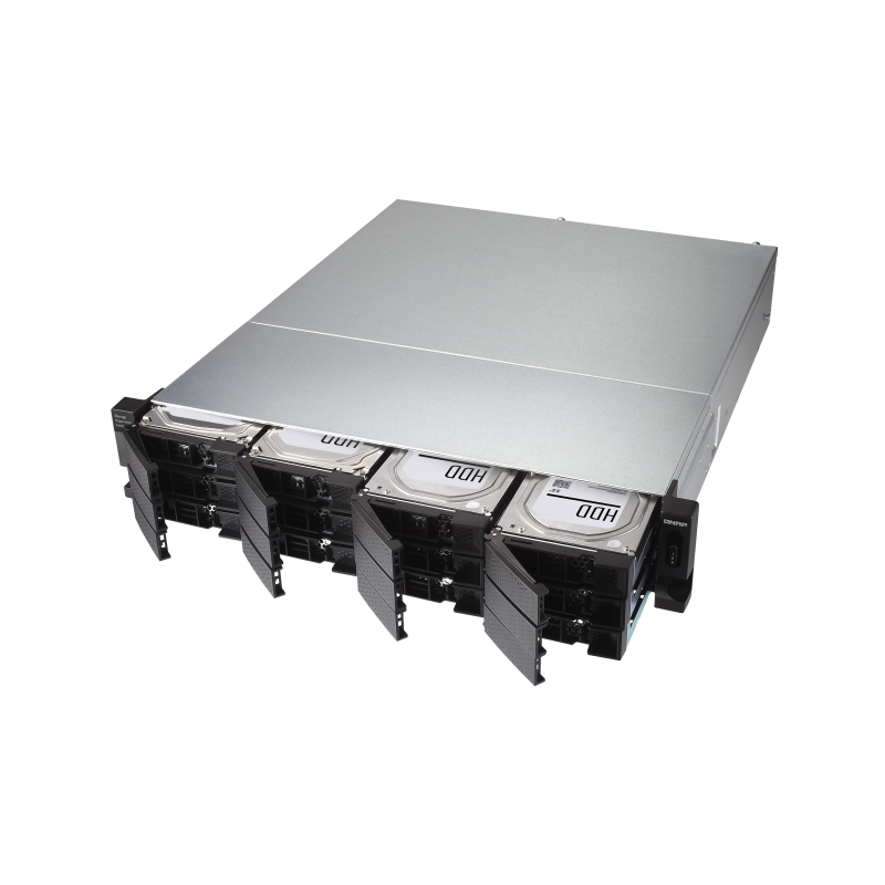 Полка расширения сетевого хранилища без дисков SMB QNAP TL-R1200C-RP USB 3.2 Gen 2 Type-C JBOD storage enclosure, 12-tray 3 (QNAP TL-R1200C-RP), фото 4