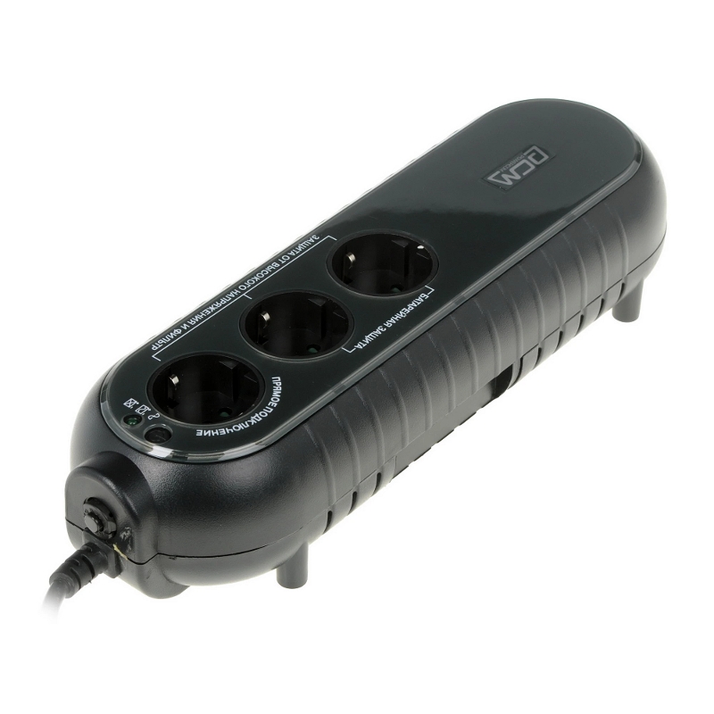 ИБП Powercom WOW-300, 165 Вт, резервный, 3 розетки, Schuko, фото 3