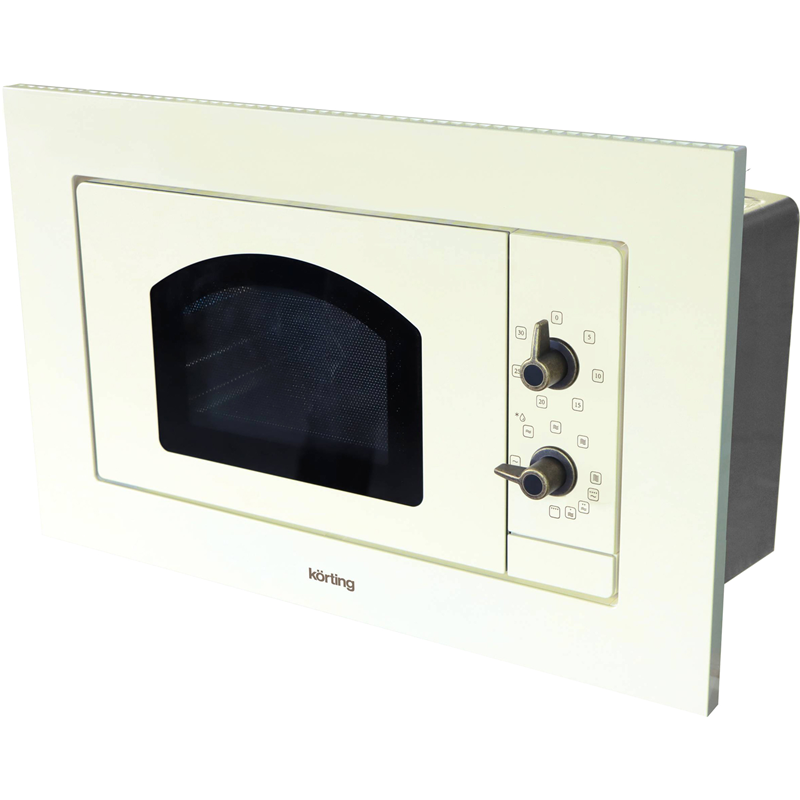 Встраиваемая микроволновая печь Korting KMI 720 RB Retro, 20 л, 700 Вт, гриль, слоновая кость, фото 2