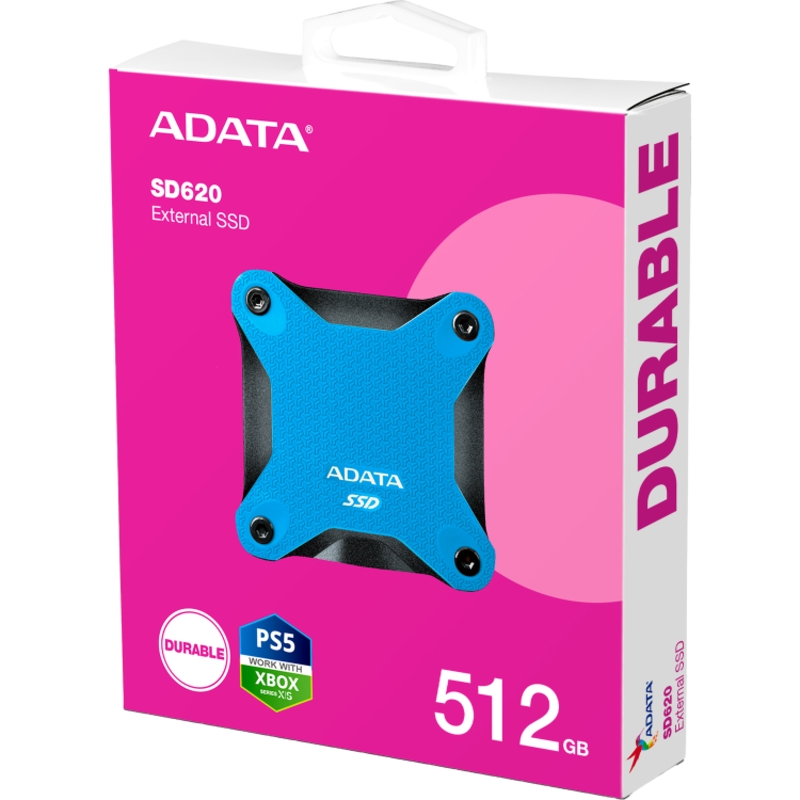 Внешний SSD ADATA SD620, 512GB, Type-C, USB 3.2 Gen2, R/W 520/460 MB/s, 80x80x15mm, Blue (ADATA SD620-512GCBL), фото 8
