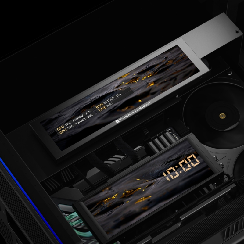 Корпус для ПК Thermalright A70 Vision, Midi Tower, чёрный, под ATX, mATX, mITX, подсветка ARGB, фото 4