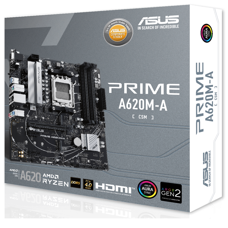 Материнская плата ASUS PRIME A620M-A-CSM, AM5, AMD A620, mATX, DDR5, фото 7